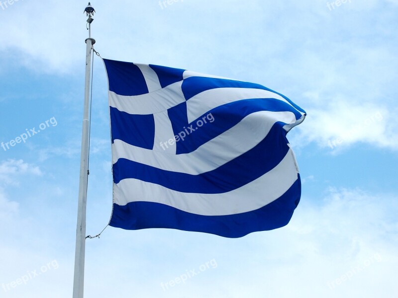 Flag Greece Flag Greece Symbol The Nation