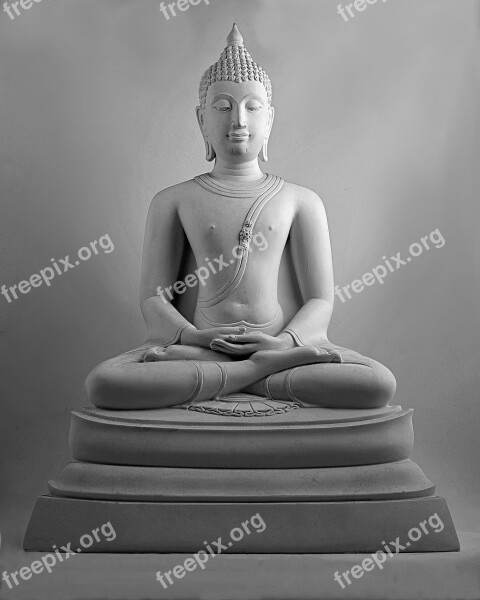 Buddha Image Buddha Statue Black And White Free Photos