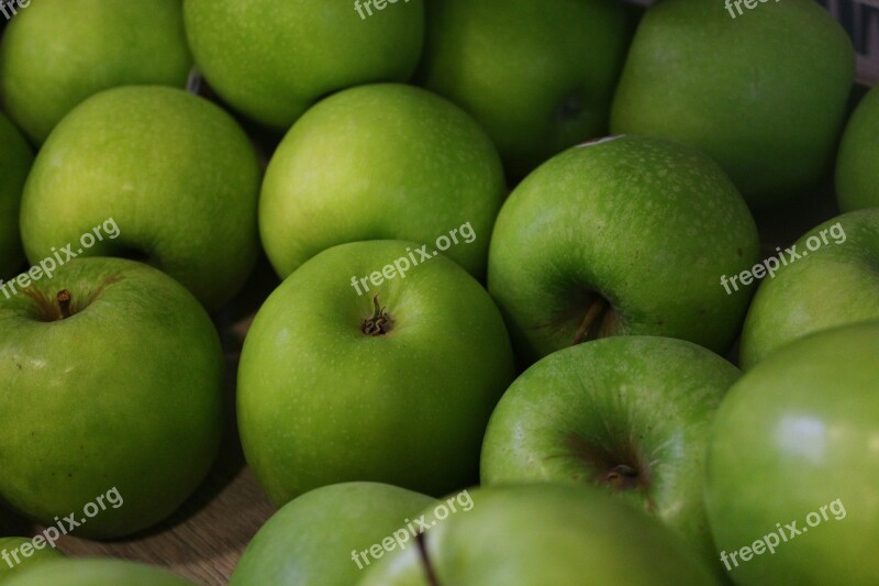 Apples Fruit Green Green Apple Fruit Trees