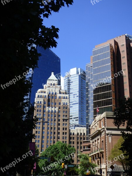 Vancouver Skyscrapers Architecture Canada Downtown