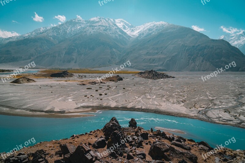 Mountains Landscape Water Panoramic Sun