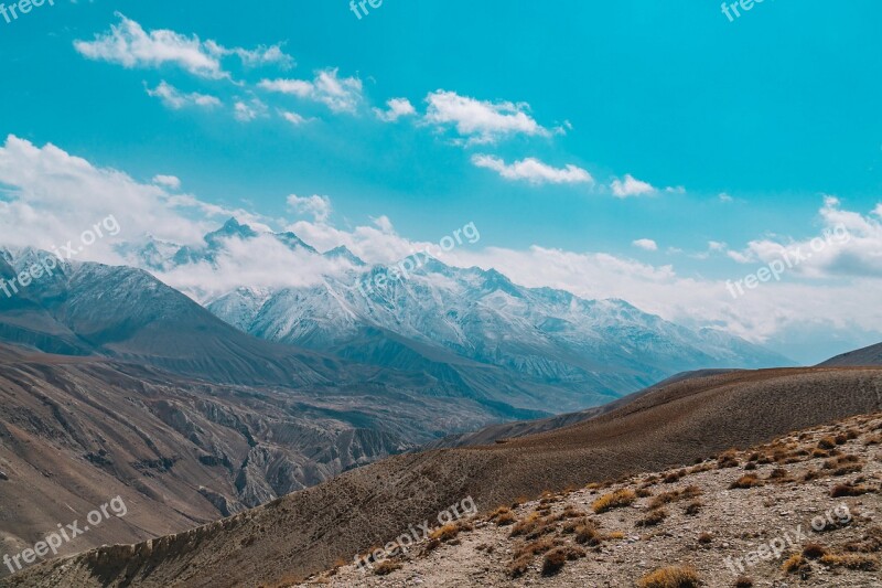 Wonders Landscape Mountain Blue Sky Free Photos