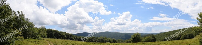 Panorama Mountains Sky Nature Poland