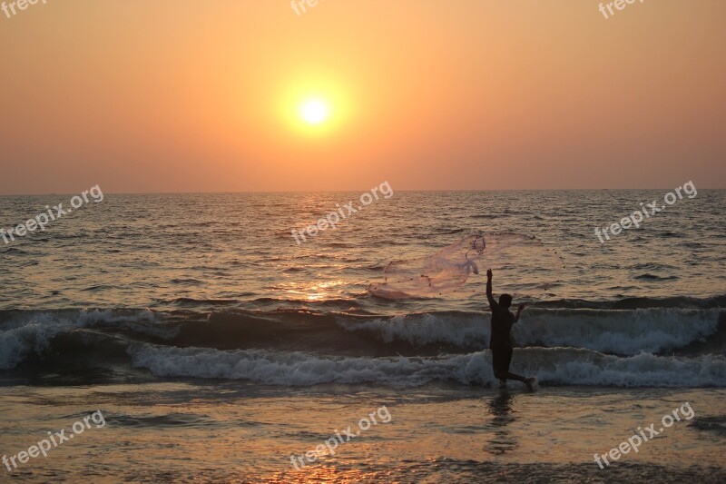 Goa Beach Sunset Free Photos