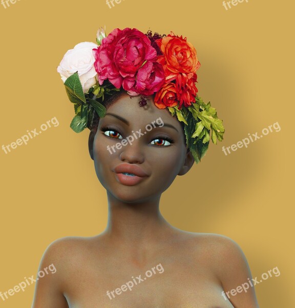 Woman Beauty Floral Decorations Sexy Headdress