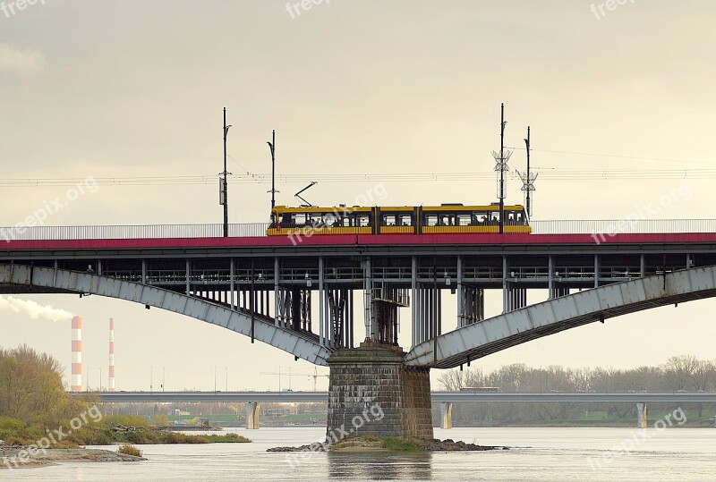 Tram Bridge Transport Communication The Vehicle