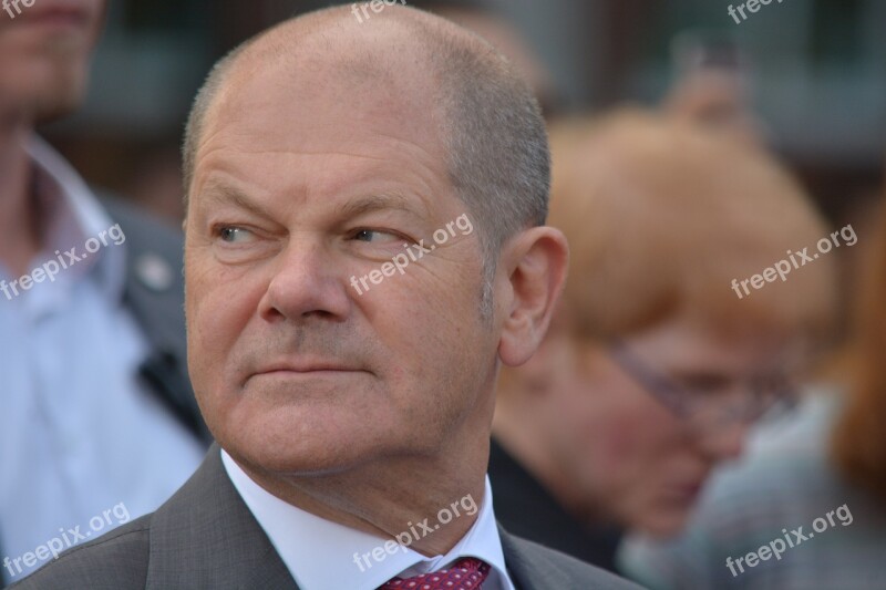 Man Politician Olaf Scholz Hamburg The Federal Minister Of Finance