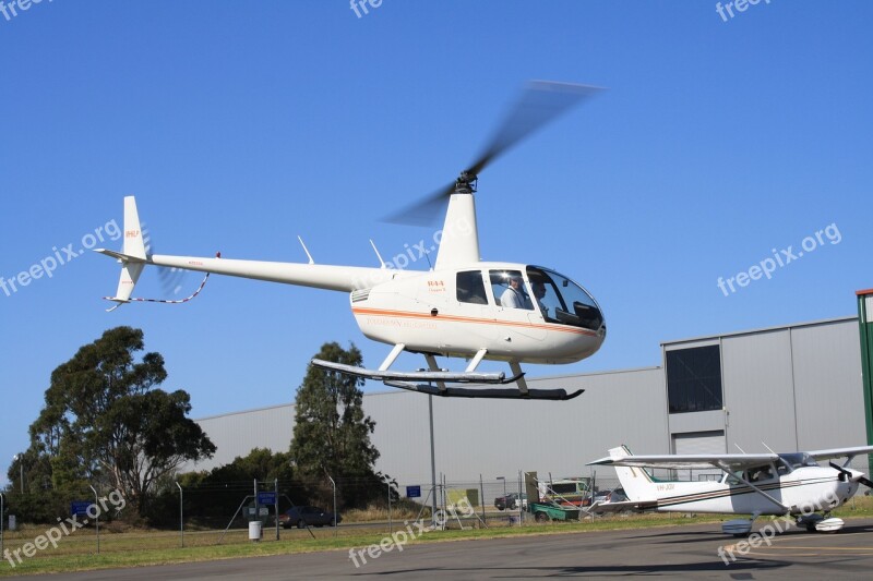 Helicopter Flying Aircraft Sky Travel