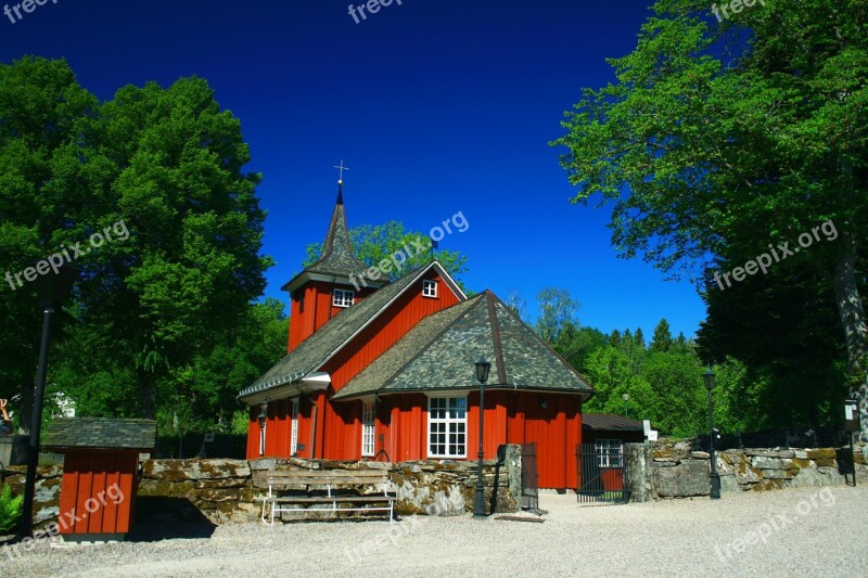 Sweden Wooden Church Sunny Free Photos