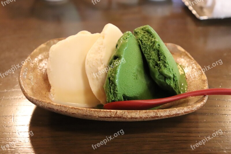 Ice Matcha Green Tea Dessert Sweet Delicious