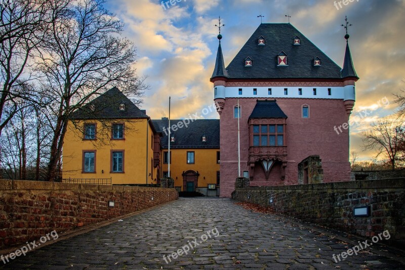 Castle Moated Castle Concluded Wasserschloss Schloss Burgau Düren