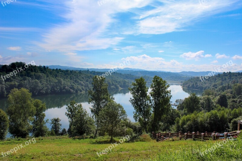 Solina Bieszczady Poland Top View Mountains