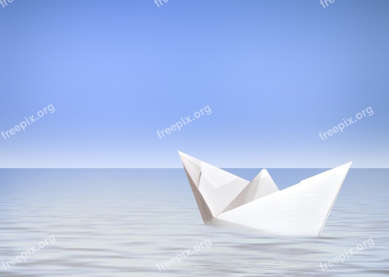 Papierschiff Boat Folded Water Paper