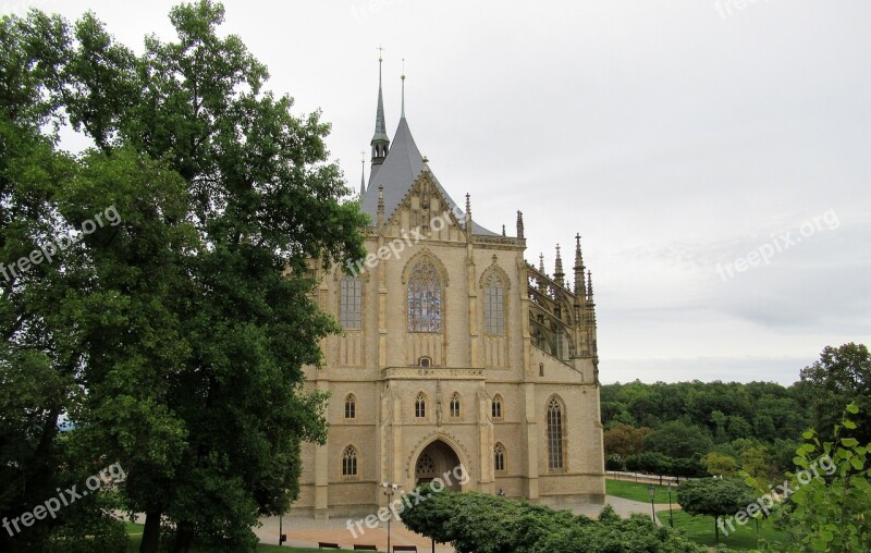 Czech Republic Kutna-hora Cathedral Of St Barbara Free Photos