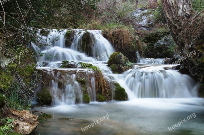 River Water Waterfalls Nature Fall