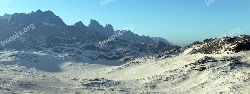 Mountains Snow Ice Winter Alpine