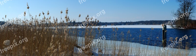 Winter Lake Wintry Ice Snow