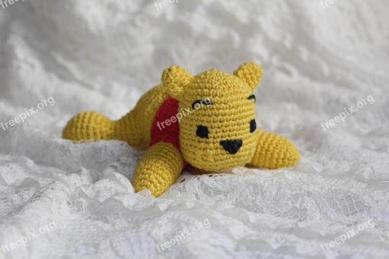 Bear Winnie The Pooh Toy Knitted Toy Teddy-bear