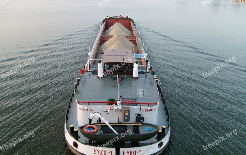 The Barge The River Odra Landscape Water Free Photos