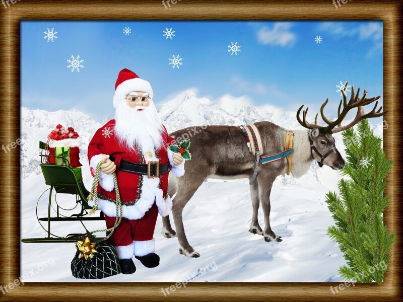 Christmas Scene Sleigh Card Free Photos