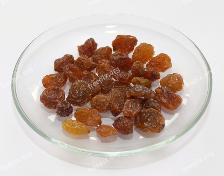 Plate Raisins Healthy Snack Ingredient