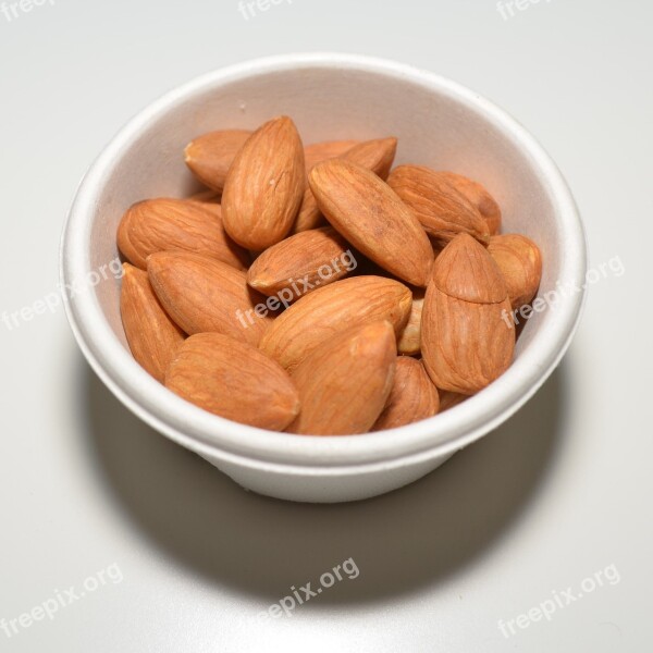 Almonds Raw Cup Food Healthy