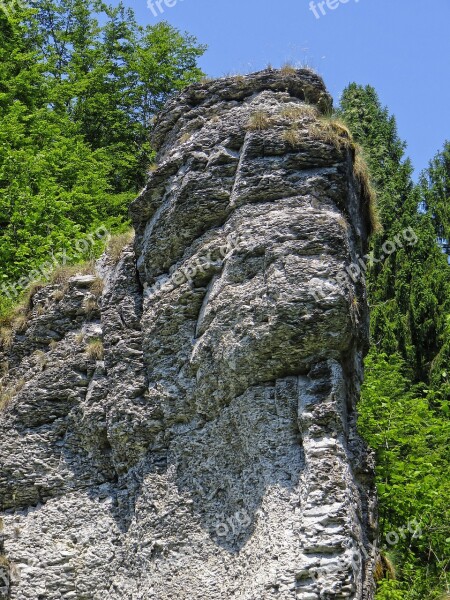 Rock Ledge View Landscape Franconian Switzerland