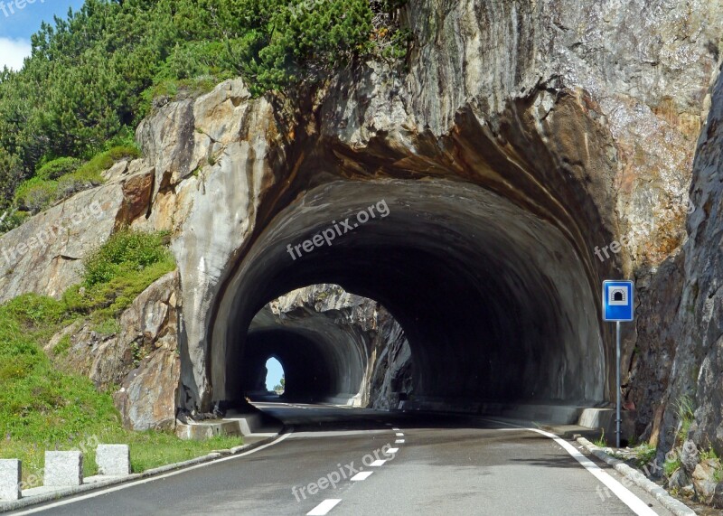 Switzerland Susten Pass By Stitch Tunnel Route Mountains