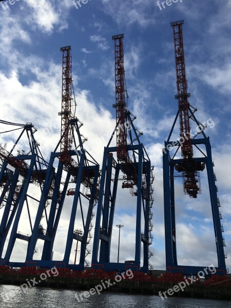 Cranes Container Port Hamburg Free Photos