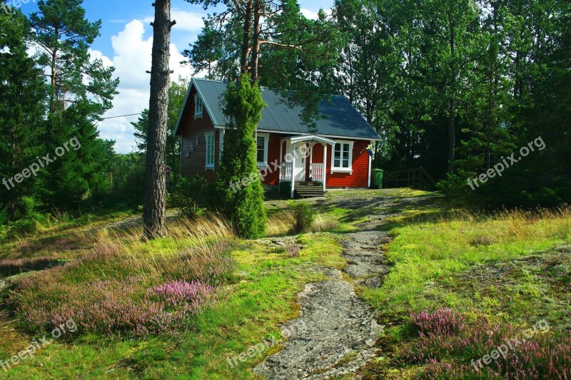 Sweden Holiday House Nature Free Photos