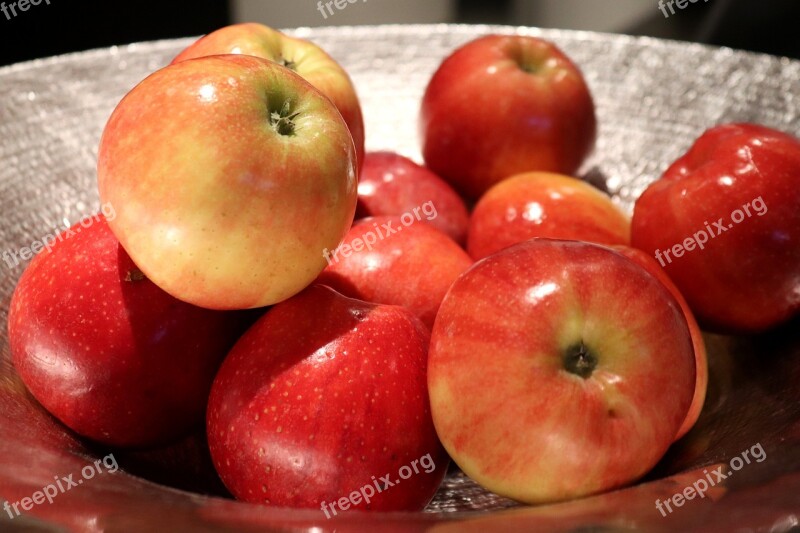 Fruit Apple Fruit Bowl Red Apple Vitamins