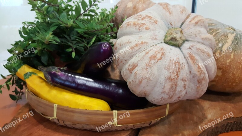 Pumpkin Veg Eggplant Healthy Food