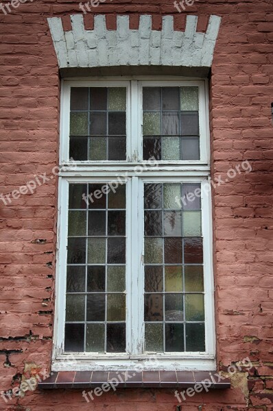 Window Old Leaded Glass Old Window Facade