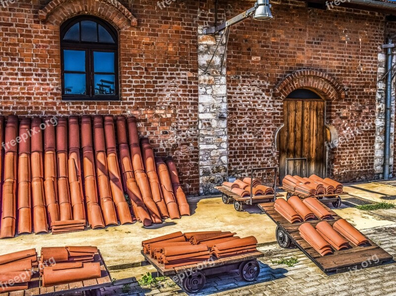 Old Factory Industrial Building Brick Factory Roof Tiles Factory