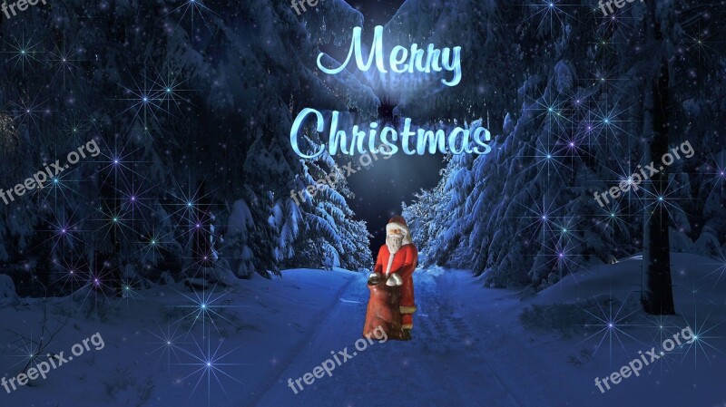 Forest Santa Claus Greeting Images Greeting Christmas Time