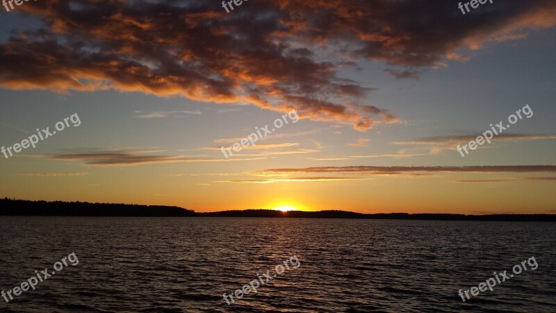 Sun Sunset Müritz Lake In The Case Of Goods Free Photos