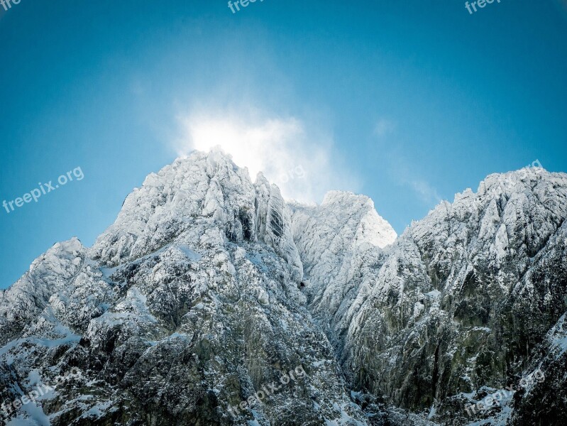 Mountain Sun Sun Rays Vysoké Tatry Tatry Slovakia