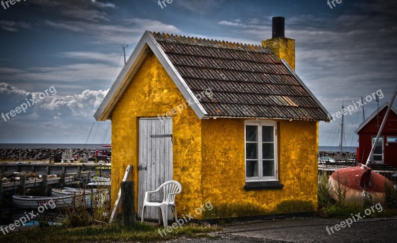 Fisherman's House Hut Yellow House Old Free Photos