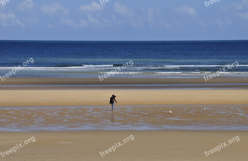 Beach Omaha Beach Sea Landing Normandy Normandy