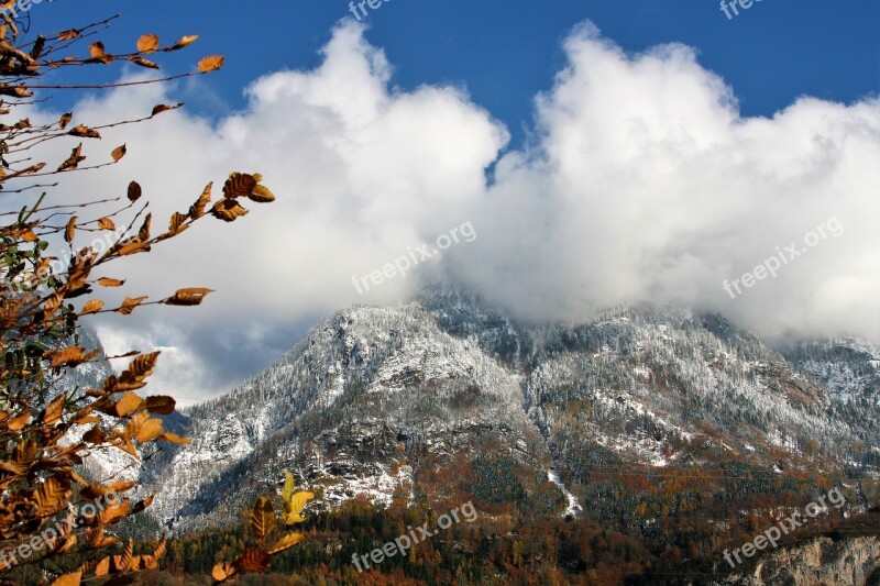 Tops Mountains Sky The Beauty Of The Mountains The Height Of The