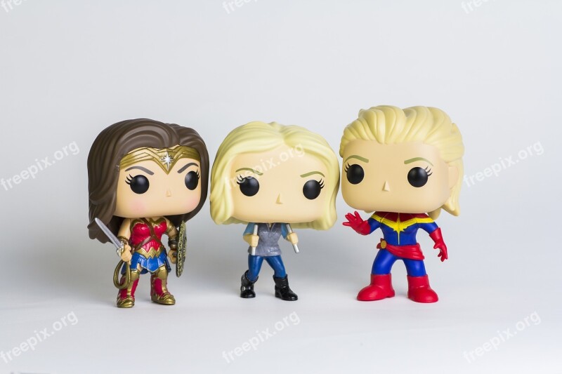 Agent 13 Captain Marvel Wonder Woman Marvel Figurine Figurines