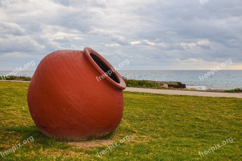 Cyprus Ayia Napa Nissi Beach Jar Red