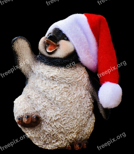 Christmas Penguin Santa Hat Dance Funny