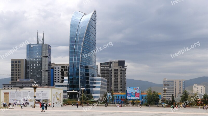 Mongolia Capital Ulan Bator Skyscraper Free Photos