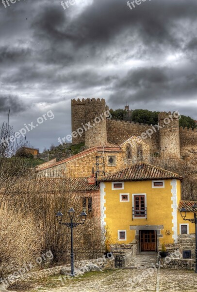 Mill Of The Stone Slab Avila Wall City Landscapes