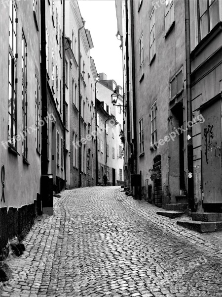 Stockholm The Old Town Alley Architecture City