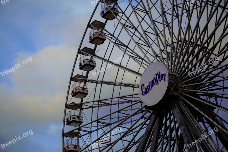 Casino Pier Ferris Wheel Seaside Amusement Park Landmark