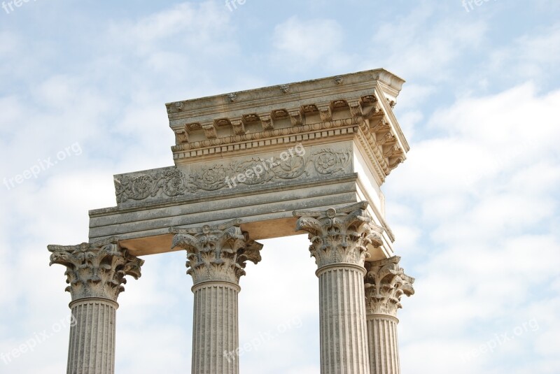 Temple Fragment Architecture History Xanten