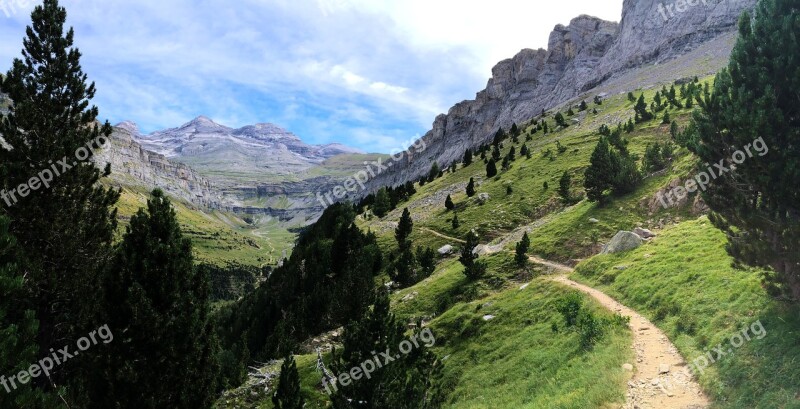 Landscape Mountain High Mountains Nature Pyrenees