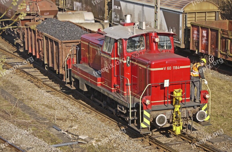 Diesel Locomotive Switcher Deutsche Bundesbahn 1960 Years Active